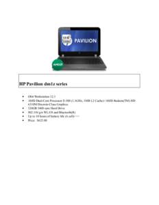 HP Pavilion dm1z series • • • • •