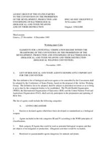 AD HOC GROUP OF THE STATES PARTIES TO THE CONVENTION ON THE PROHIBITION OF THE DEVELOPMENT, PRODUCTION AND STOCKPILING OF BACTERIOLOGICAL (BIOLOGICAL) AND TOXIN WEAPONS AND ON THEIR DESTRUCTION