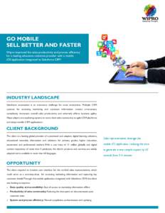 Cloud applications / Salesforce.com / Wipro / Sales / Customer relationship management / Business / Marketing / Information technology management