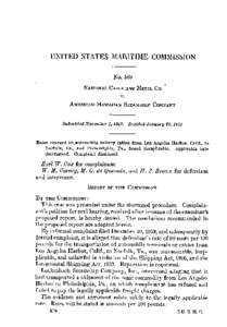 UNITED STATES MARITIME COMMISSION  No 569 NATIONAL CABLE  AND