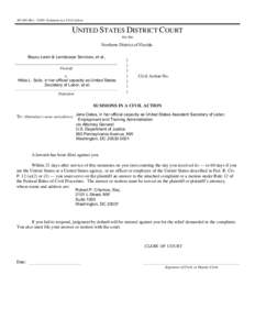 AO 440 (Rev[removed]Summons in a Civil Action  UNITED STATES DISTRICT COURT for the  NorthernDistrict