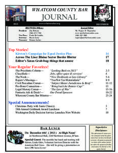 WHATCOM COUNTY BAR  JOURNAL www.whatcombar.org  2013