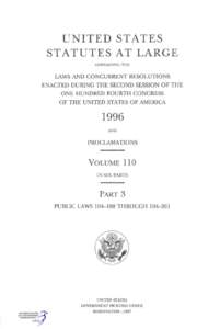 U N I T E D STATES S T A T U T E S AT LARGE CONTAINING THE LAWS AND CONCURRENT RESOLUTIONS ENACTED DURING THE SECOND SESSION OF THE