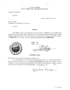 STATE OF OHIO STATE PERSONNEL BOARD OF REVIE\V Susan D. Nardccchia, Appellant, Case No. 10-SUS-II-0319