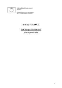 55891_Final findings_EDP dialogue visit to Greece_26-27 September_2011 -