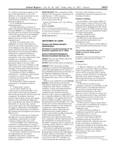 Federal Register / Vol. 62, No[removed]Friday, May 23, [removed]Notices or a selling or placement agent; or (ii) one of the Applicants or any of its affiliates is the sole underwriter or the manager or co-manager of the und