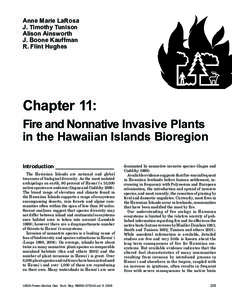 Systems ecology / Ecology / Metrosideros polymorpha / Tropical and subtropical grasslands /  savannas /  and shrublands / Grasslands / Myoporum sandwicense / Fire ecology / Savanna / Wildfire / Biogeography / Ecological succession / Fire