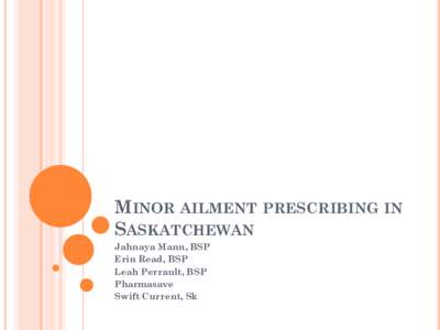 Minor Ailment Prescribing in Saskatchewan Webinar