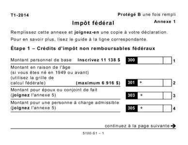 Protégé B une fois rempli  T1-2014 Annexe 1