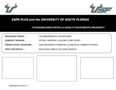 Association of Public and Land-Grant Universities / USF Sun Dome / Jim Leavitt / Robert McCullum / South Florida Bulls / Florida / College football / University of South Florida