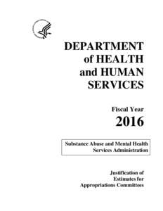 DEPARTMENT of HEALTH and HUMAN SERVICES Fiscal Year