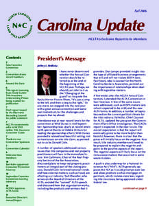 Fall[removed]Carolina Update NCLTA’s Exclusive Report to its Members  Contents