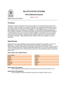 Information / Knowledge / Citation / The MLA Handbook for Writers of Research Papers / Parenthetical referencing / Note / Microsoft Academic Search / Author citation / Case citation / Bibliography / Reference / Library science