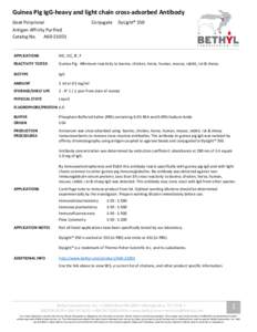 Guinea Pig IgG-heavy and light chain cross-adsorbed Antibody Goat Polyclonal Conjugate  DyLight® 350