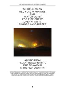 Red Flags and Watch-Outs for Rugged Landforms.  GUIDELINES ON RED FLAG WARNINGS AND WATCH-OUTS