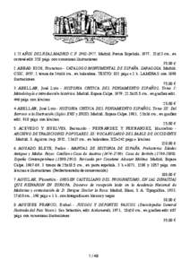 1 75 AÑOS DEL REAL MADRID C.F[removed]Madrid, Prensa Española, 1977, 32x23 cm., en cartoné edit. 320 págs. con numerosas ilustraciones 35,00 2 ABBAD RIOS, Francisco - CATALOGO MONUMENTAL DE ESPAÑA. ZARAGOZA. Mad