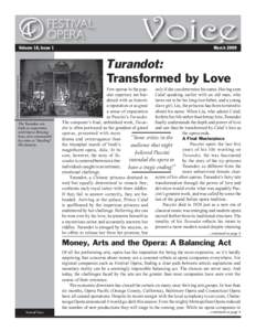 FESTIVAL OPERA Volume 18, Issue 1 Voice March 2009