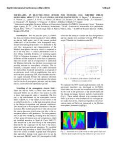 Fluid dynamics / Astrobiology / Atmospheric electricity / Electromagnetic radiation / Schumann resonances / ExoMars / Dust devil / Atmosphere of Mars / Mars 2 / Spaceflight / Mars / Spacecraft