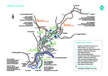 Anfahrtsplan / Starting plan  Thayngen 9 Grenzstrasse