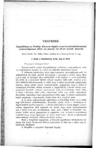 Értesítő az Erdélyi Múzeum-Egylet Orvos-Természettudományi Szakosztályából - 16. évf. 13. köt. 1. füzet