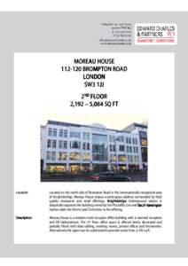 MOREAU HOUSEBROMPTON ROAD LONDON SW3 1JJ 2ND FLOOR 2,192 – 5,084