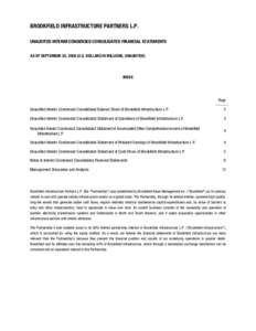 Financial statements / Generally Accepted Accounting Principles / Brookfield Asset Management / S&P/TSX 60 Index / S&P/TSX Composite Index / Financial accounting / Brookfield Infrastructure Partners / Balance sheet / SFAS 157 / Finance / Accountancy / Business