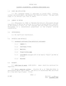 METHOD 9250 CHLORIDE (COLORIMETRIC, AUTOMATED FERRICYANIDE AAI[removed]SCOPE AND APPLICATION