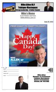 Mike Allen / Politics of Canada / New York / Tobique—Mactaquac / Woodstock