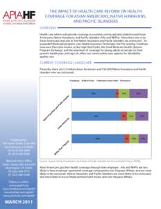 APIA  ASIAN & PACIFIC ISLANDER AMERICAN HEALTH FORUM  The Impact of Health Care Reform on Health