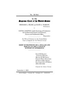 Patent law / In re Bilski / State Street Bank v. Signature Financial Group / Diamond v. Diehr / Bilski v. Kappos / Festo Corp. v. Shoketsu Kinzoku Kogyo Kabushiki Co. / Software patent / Title 35 of the United States Code / Amicus curiae / Law / Case law / United States patent law