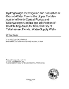 Geology / Physical geography / Aquifers / Hydraulic engineering / Hydrogeology / Floridan Aquifer / Groundwater / Ocala Limestone / St. Marks Formation / Water / Hydrology / Geology of Florida