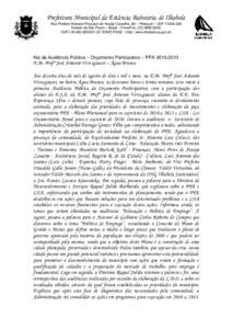 Prefeitura Municipal da Estância Balneária de Ilhabela Rua Prefeito Mariano Procópio de Araújo Carvalho, 86 – Perequê – CEPEstado de São Paulo – Brasil – Fone/FaxCNPJ