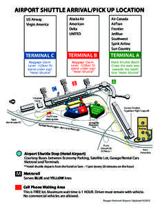 AIRPORT SHUTTLE ARRIVAL/PICK UP LOCATION US Airway Virgin America Alaska Air American