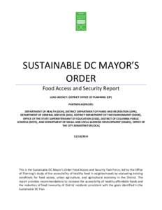 Urban decay / Nutrition / Sustainable food system / Food desert / Malnutrition / Food security / Urban agriculture / Supplemental Nutrition Assistance Program / Food industry / Food and drink / Food politics / Environment