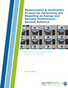 Measurement & verification process for calculating and reporting on energy and deman performance - general guide