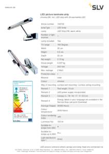 www.slv.de  LED picture luminaire strip chrome,2W, incl. LED strip with 24 warmwhite LED Article number