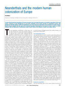 review article  Neanderthals and the modern human