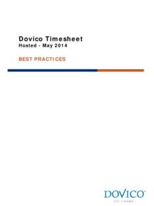 Best Practices - DOVICO Timesheet