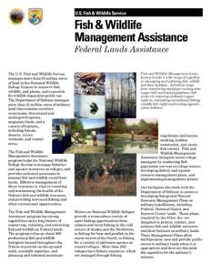 U.S. Fish & Wildlife Service  Fish & Wildlife Management Assistance Federal Lands Assistance Fish and Wildlife Management Assistance provides a wide range of expertise