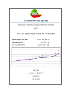 Central Statistical Agency COUNTRY LEVEL AGRICULTURAL PRODUCTS PRODUCER PRICE INDEX (Ag-PPI) ¾Ów`“ U`„‹ ¾›U^‹e