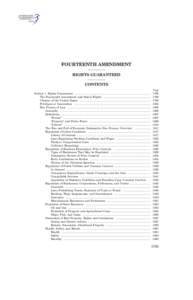 FOURTEENTH AMENDMENT RIGHTS GUARANTEED CONTENTS Page  Section 1. Rights Guaranteed ...................................................................................................