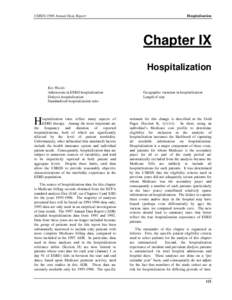 USRDS 1998 Annual Data Report  Hospitalization Chapter IX Hospitalization