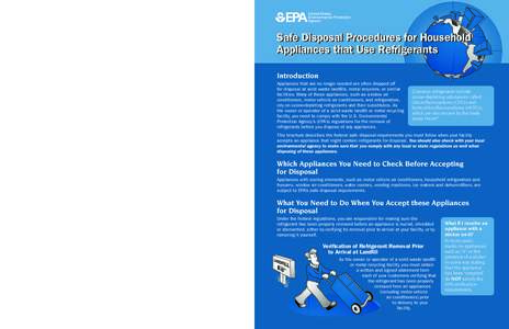 Safe Disposal Procedures for Household Appliances that Use Refrigerants