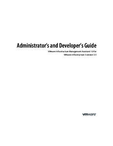 VMware Infrastructure Management Assistant Administrator’s and Developer’s Guide