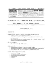Microsoft Word - Bimonthly Report July - August 2013