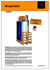 Kit easy Protect Datenblatt SolarWorld Ki  t easy