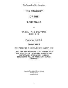 The Tragedy of the Assyrians  THE TRAGEDY