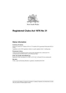 Registered Clubs Act 1976