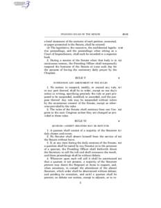 ø6.4¿  STANDING RULES OF THE SENATE a brief statement of the contents of each petition, memorial, or paper presented to the Senate, shall be entered.