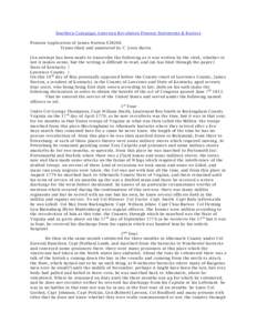 Southern Campaign American Revolution Pension Statements & Rosters Pension Application of James Norton S38266 Transcribed and annotated by C. Leon Harris [An attempt has been made to transcribe the following as it was wr